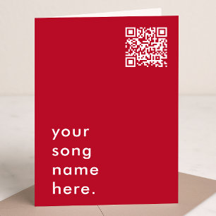 Carte Dites-le avec de la musique Red QR Streamable Lo