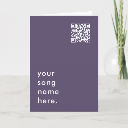 Carte Dites-le avec de la musique | Violet QR Code chans (Devant)
