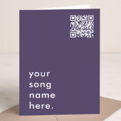 Carte Dites-le avec de la musique | Violet QR Code chans