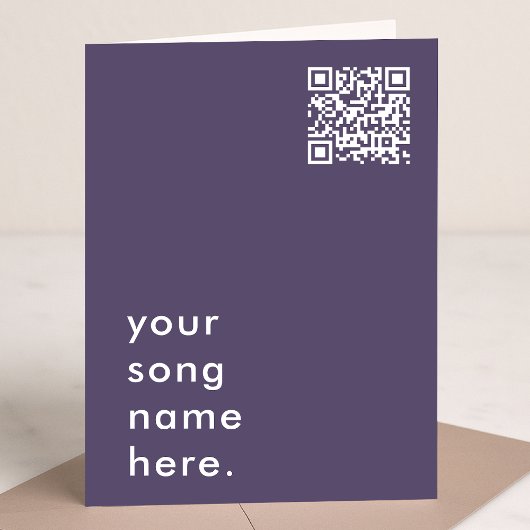 Carte Dites-le avec de la musique | Violet QR Code chans