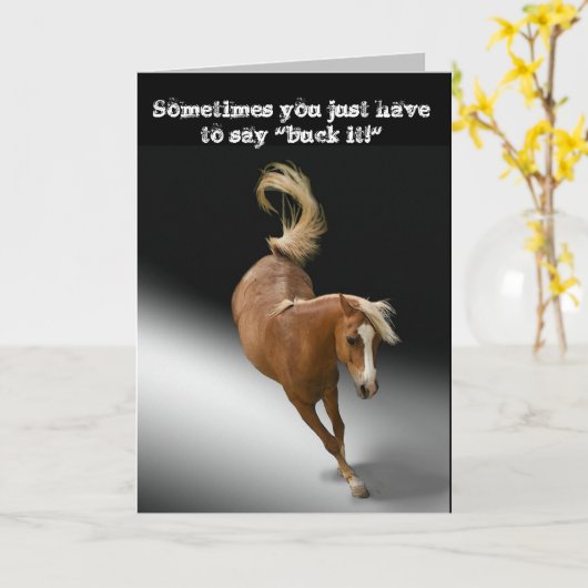 Carte Dites simplement Buck it Retirement (Fleur jaune)