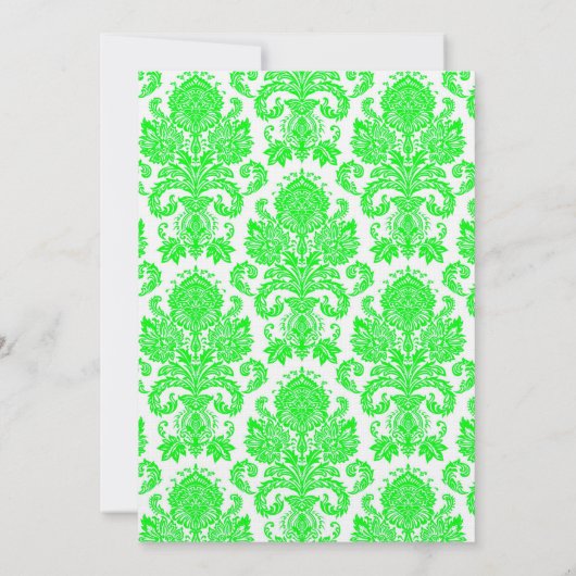 Carte d'itinéraire 3.5x6 Neon vert rose Orang Dama (Dos)