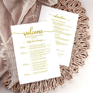 Carte d'itinéraire de Baby Shower élégant en écrit
