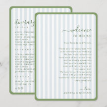 Carte d'itinéraire de bienvenue de mariage à rayur