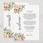 Carte d'itinéraire de calligraphie élégante pour m (Devant / Derrière)