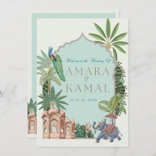 Carte d'itinéraire de mariage (Devant / Derrière)