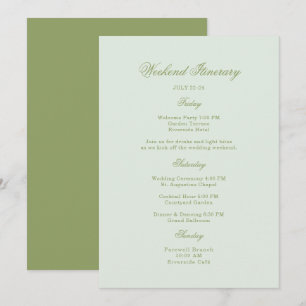 Carte d'itinéraire de mariage de la propriété Moss