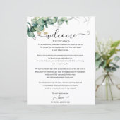 Carte d'itinéraire de mariage de week-end à feuill (Debout devant)