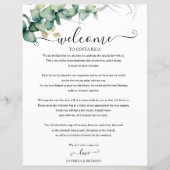 Carte d'itinéraire de mariage de week-end à feuill (Devant)