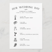 Carte d'itinéraire de mariage pour les participant (Devant)