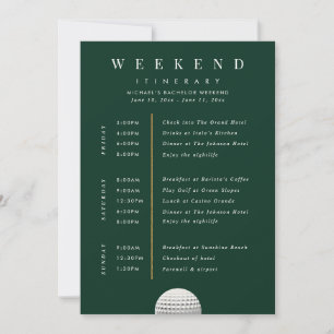 Carte d'itinéraire de week-end de golf personnalis