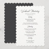 Carte d'itinéraire de week-end de mariage à écritu (Devant / Derrière)