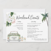 Carte d'itinéraire de week-end de mariage à Miami  (Dos)