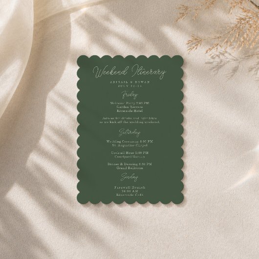 Carte d'itinéraire de week-end de mariage Forest G