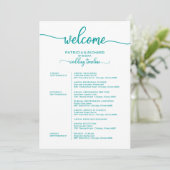 Carte d'itinéraire de week-end de mariage simple c (Debout devant)