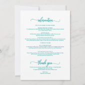 Carte d'itinéraire de week-end de mariage simple c (Dos)
