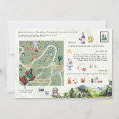 Carte d'itinéraire de weekend de mariage (Dos)