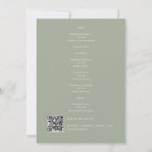 Carte d'itinéraire de weekend de mariage Vert Saug (Dos)