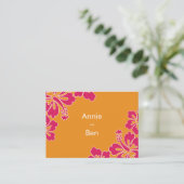 Carte d'itinéraire Mariage Hibiscus doux (Debout devant)