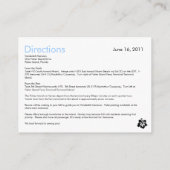 Carte d'itinéraire Mariage Hibiscus doux (Dos)