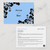 Carte d'itinéraire Mariage Hibiscus doux (Devant / Derrière)