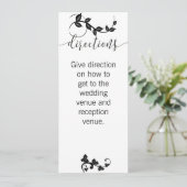 Carte d'itinéraire pour la célébration du mariage (Debout devant)