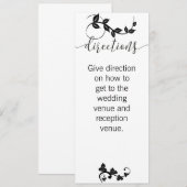 Carte d'itinéraire pour la célébration du mariage (Devant / Derrière)