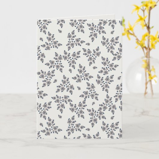 Carte Ditsy Florals in Grey (Fleur jaune)