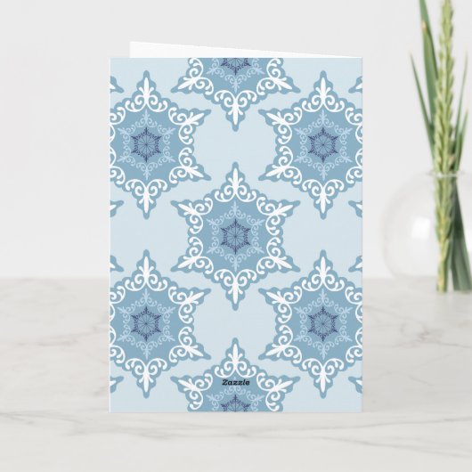 Carte Ditsy Snowflake pattern backgrounds textures (Dos)