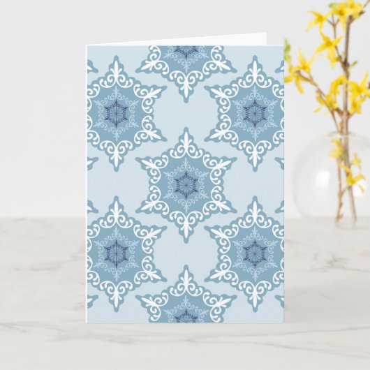 Carte Ditsy Snowflake pattern backgrounds textures (Fleur jaune)