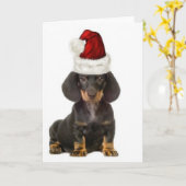 Carte Ditzy Dogs~Carte pour notes original~Dachshund (Fleur jaune)