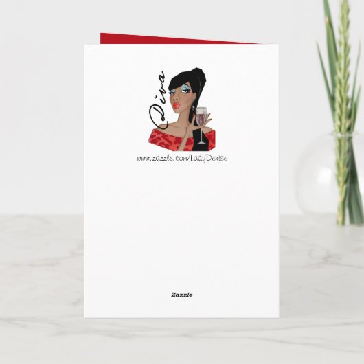 Carte Diva afro-américaine "absolument fabuleuse" (Dos)