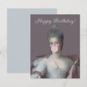 Carte Diva Chewing-gum Joyeux Anniversaire (Devant / Derrière)