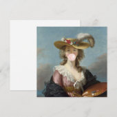 Carte Diva de la gomme à bulles sous un chapeau de paill (Devant / Derrière)