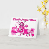 Carte Diva de magasin d'occasions (Fleur jaune)