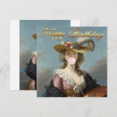 Carte Diva du Bubble Gum dans un Chapeau de Paille (Devant / Derrière)