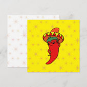 Carte Diva étoiles chaudes kawaii pepper (Devant / Derrière)