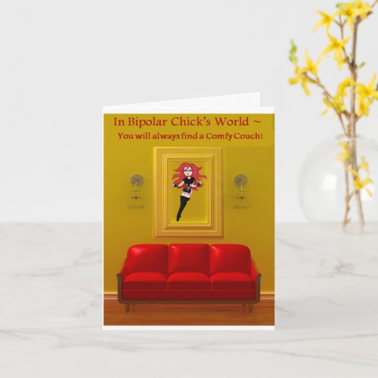 Carte Divan confortable (Fleur jaune)