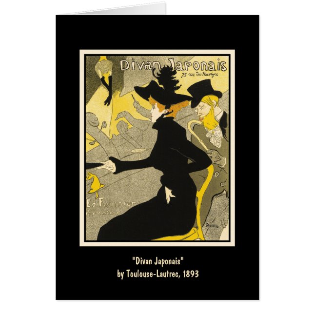 Carte : Divan Japonais par Toulouse-Lautrec (Devant)
