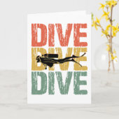 Carte Dive Dive Dive - Plongée sous-marine plongée (Fleur jaune)