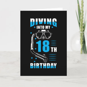 Carte Diver 18e anniversaire cadeau