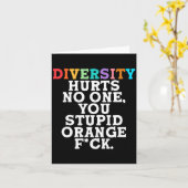 Carte Diversity Hurts You Stud Orange Fck Funny Slogan  (Fleur jaune)