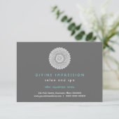 Carte Divine Impression Bleu Certificat cadeau (Debout devant)