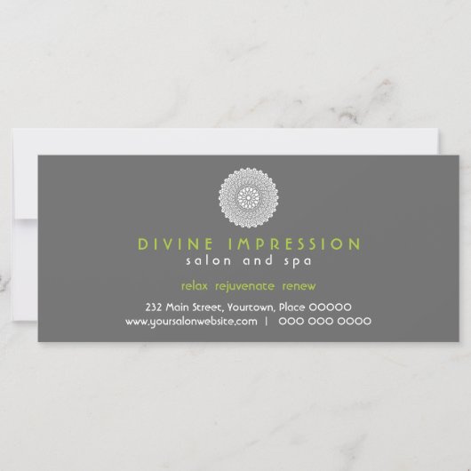Carte Divine Impression Green Certificat cadeau (Devant)