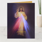 Carte Divine Mercy Gold avec Prière Chaplet (Devant)