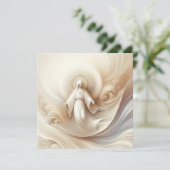 Carte Divine Mère Bénédiction Au Milieu De Tons Blanches (Debout devant)