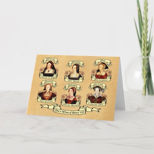 Carte Divorcé, décapité, mort... Femme d'Henri VIII (Devant)