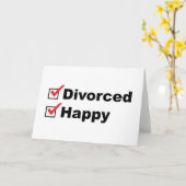 Carte Divorcé Et Heureux (Fleur jaune)