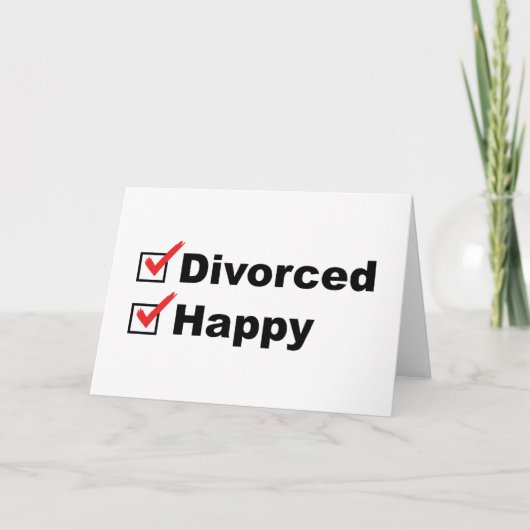 Carte Divorcé Et Heureux (Devant)