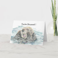 Divorce Félicitations Humour mignon Otter excité